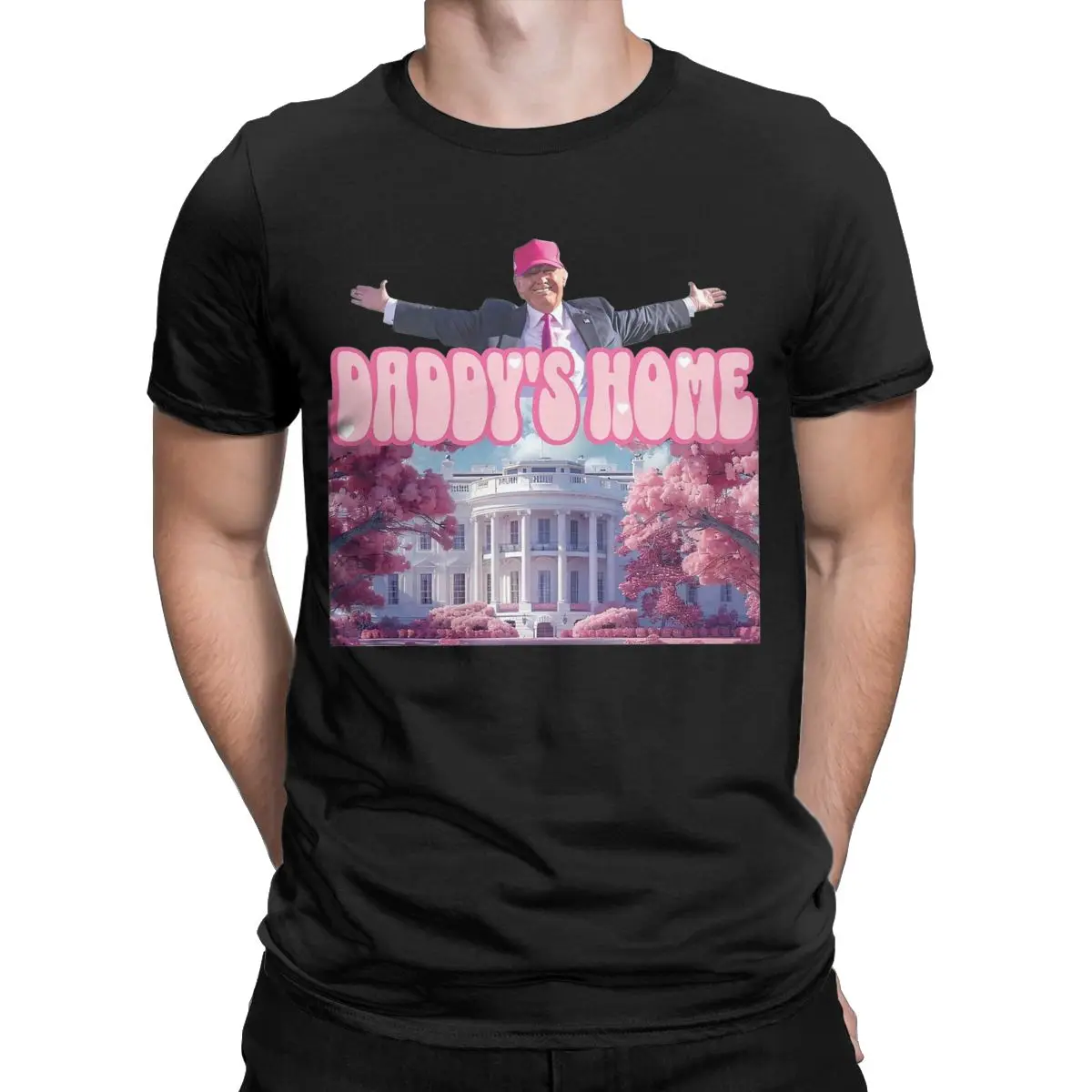 Daddy's Home Donald Trump 2024 Apparel Shirt for Men Women Creative Cotton Graphic Printing Tee Shirts