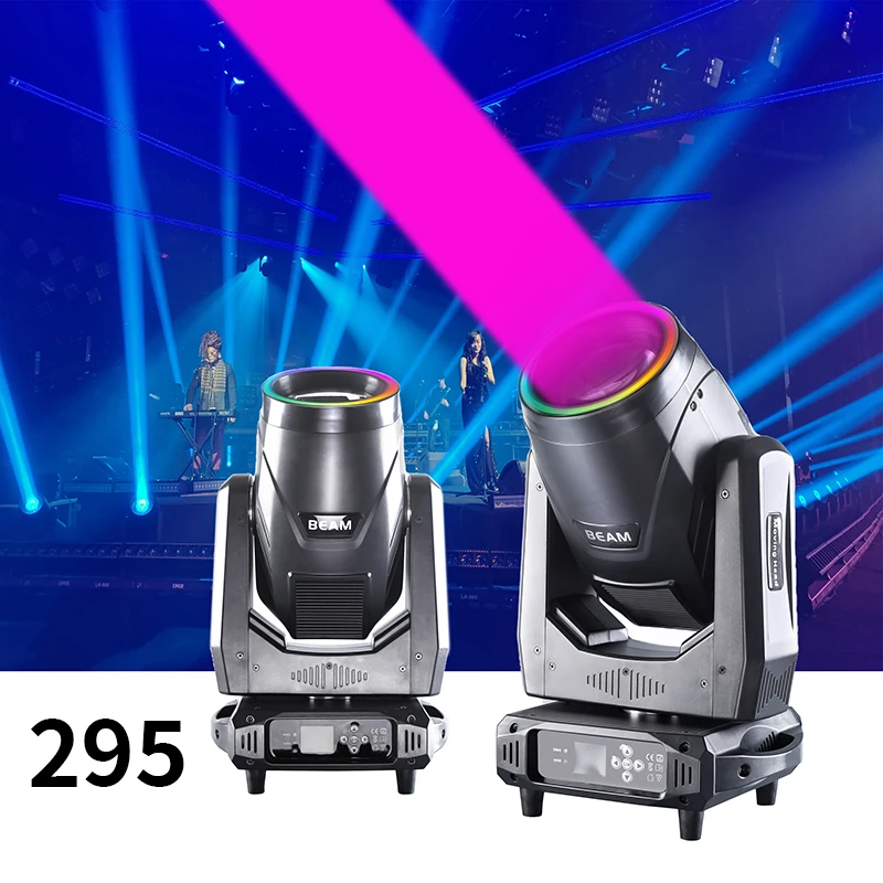 ضوء برأس متحرك بشعاع LED بقدرة 295 وات - تأثير مرحلة حاد للغاية لإضاءة الحفلات الموسيقية وإضاءة DJ