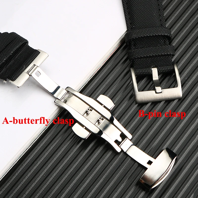 Zegarek ze skóry nylonowej bransoletka z paskiem 20mm 22mm 24mm dla Breitling Tissot Casio Tudor Seiko mężczyźni kobiety tkanina płócienna zegarek