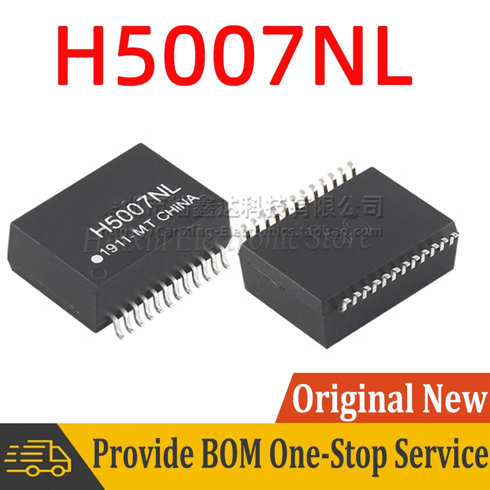 5pcs H5007 H5007NL SOP24 H5007NLT Network Transforme 1000 Base-t Ethernet Transformer Isolated Choke Turns Ratio 1:1