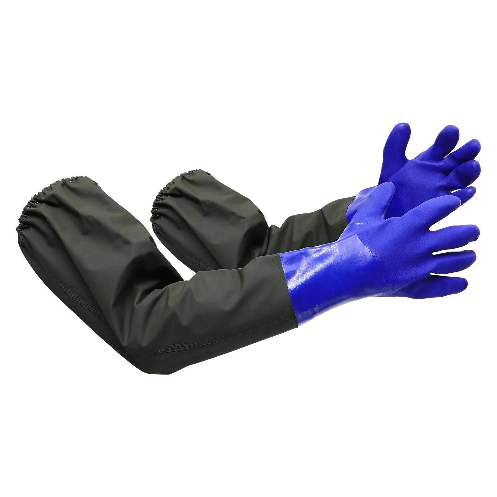 

1Pair Waterproof Long Aquarium Gloves Rubber Fish Tank Cleaning Gloves Chemical Resistance Protective Gardening