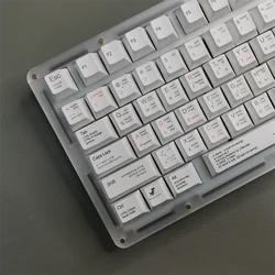 131 Keys Programmer Style Minimalist White Keycaps For MX Switch Mechanical Keyboard Cherry Profile PBT Keycap DIY Custom GK61