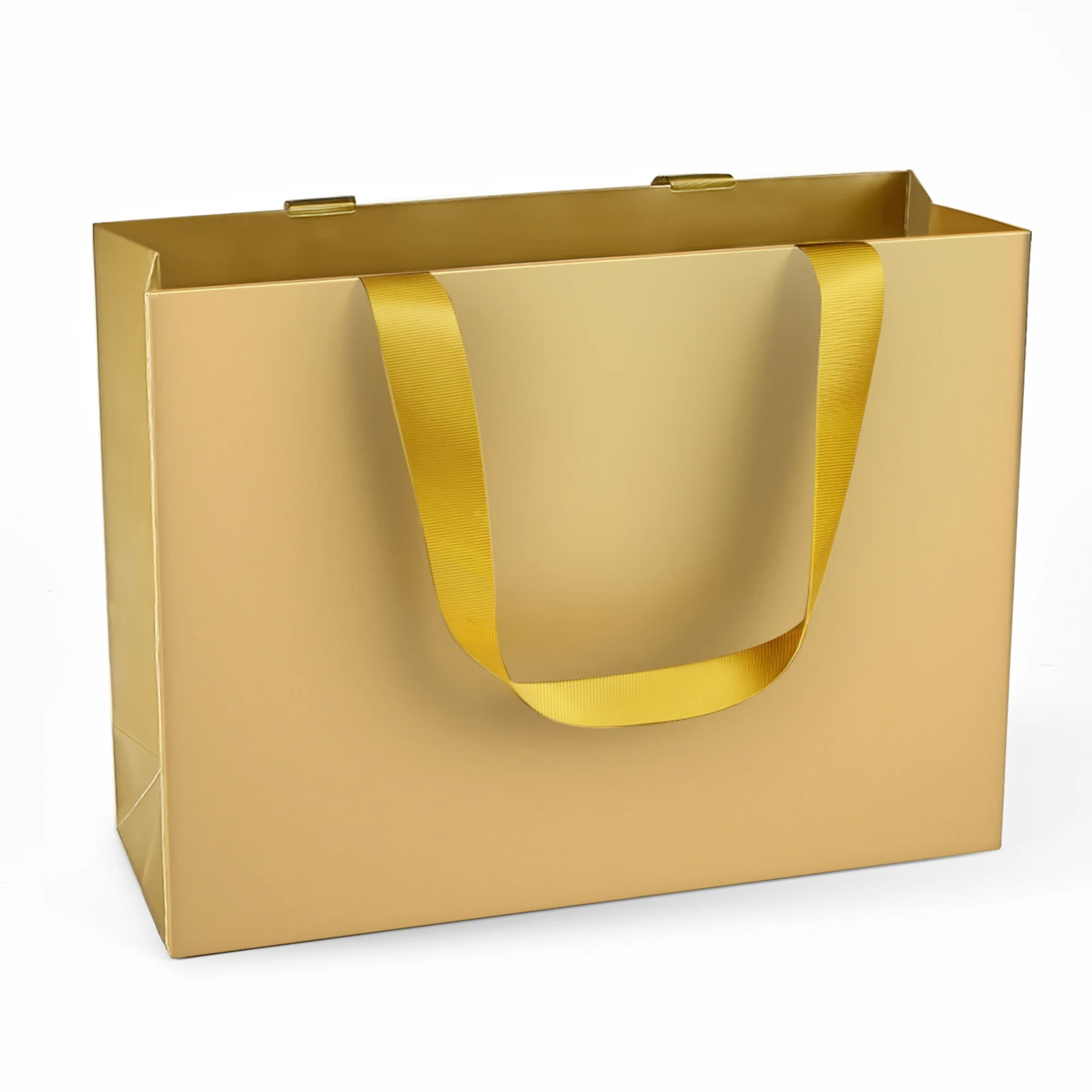 

5 шт. большие золотые сумки для покупок с ручками 15x4x10 дюймов, подарочная упаковка для покупок в торговом центре, подходит для одежды