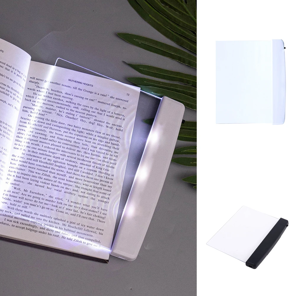 Luces LED planas para libros, luz de página completa para leer en la cama por la noche, Panel iluminador portátil, placa, tablero de lámpara