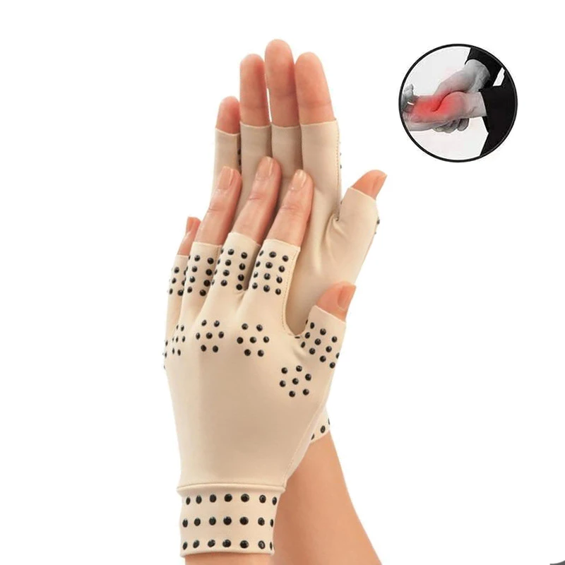 Guantes magnéticos de terapia de compresión para la salud, antiartritis, reumatoide, alivio del dolor de mano, Corrector de muñeca, masajeador de mano