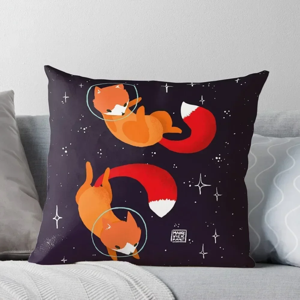 Space Foxes Throw Pillow Decorative Cover For Living Room Sofa Cushion Cover pillows decor home pillow