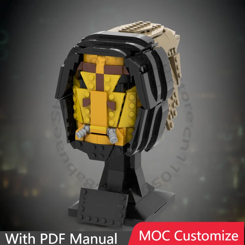 

485 деталей: Модульный конструктор «Солдат с индивидуальным шлемом» (MOC), креативный дизайн, развивающая игрушка для мальчиков, подарок на праздник