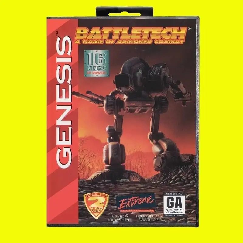 Battletech MD Game Card 16 Bit USA Cover for Sega Megadrive Genesis Video Game Console Cartridge