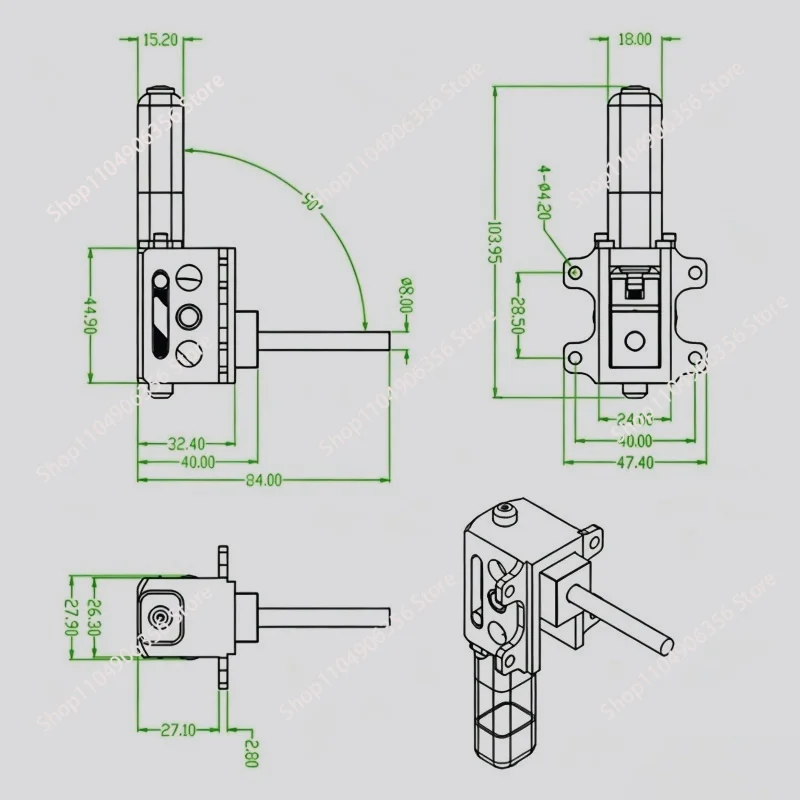 6-12KG fixed-wing turbojet aircraft electronic retractable landing gear with control version