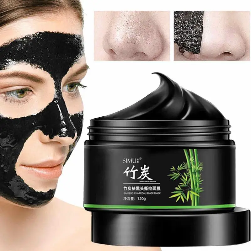 Bamboo Charcoal Tearing Blackhead Mud Absorbing Impurities Deep Cleaning Pore Peeling Off Nose Blackhead Facial Clay 120g