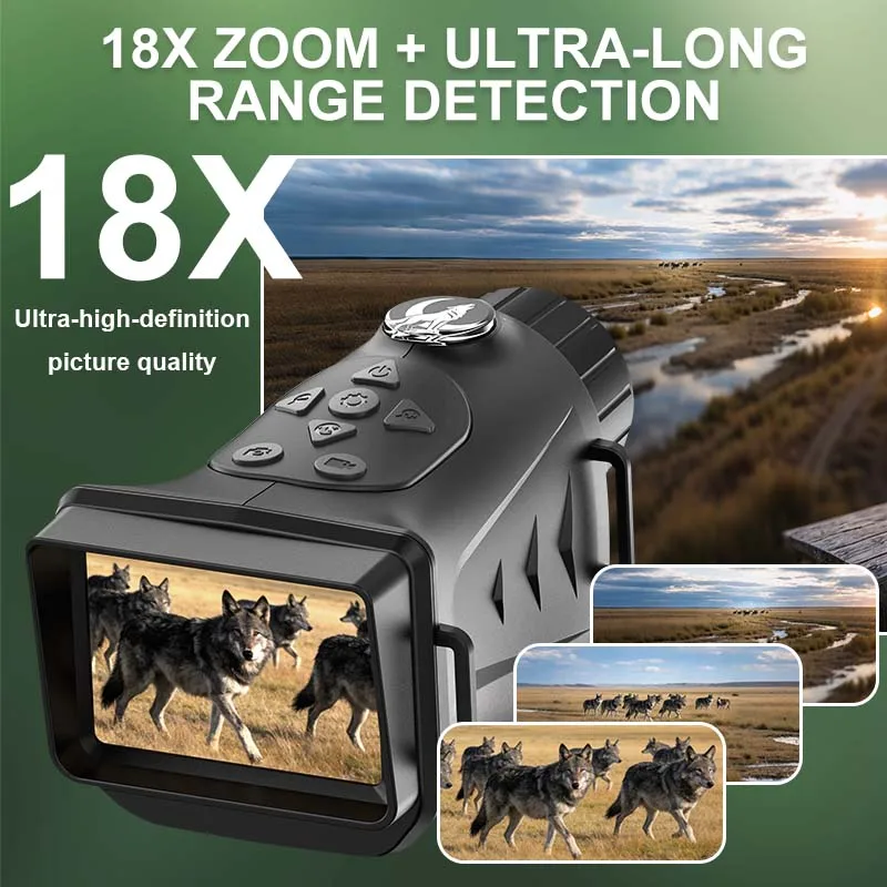 

ZIYOUHU NV380 HD Infrared Night Vision Monocular with Video Recording Long Range Outdoor Hunting Scope
