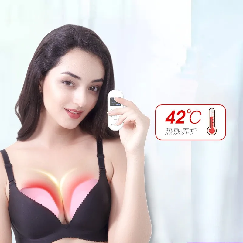 Graphene constant temperature heating breast beauty instrument micro current breast massager electric breast augmentation device