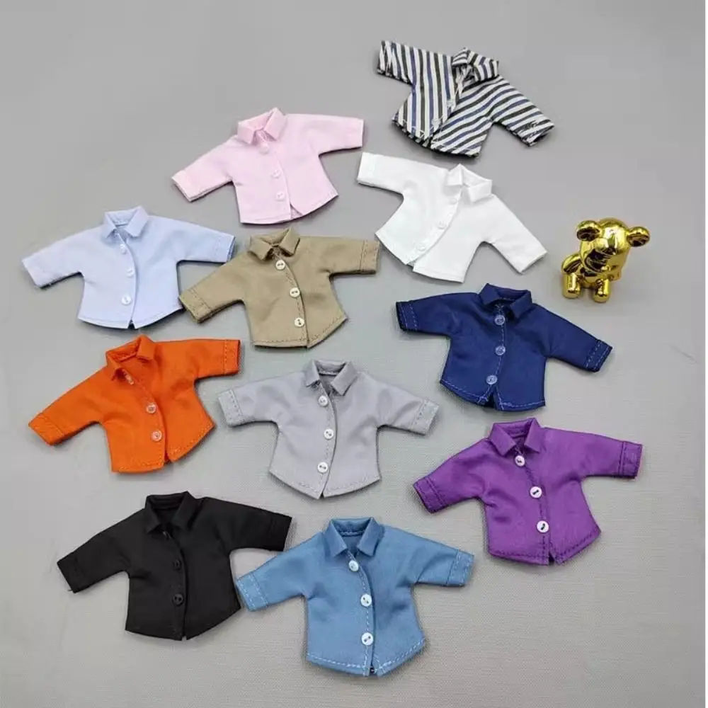 5 Styles Doll Shirt New Fashion Long Sleeve Doll Clothes Doll T-shirt Tops 1/11 ob11 Dolls/1/12 Bjd Dolls