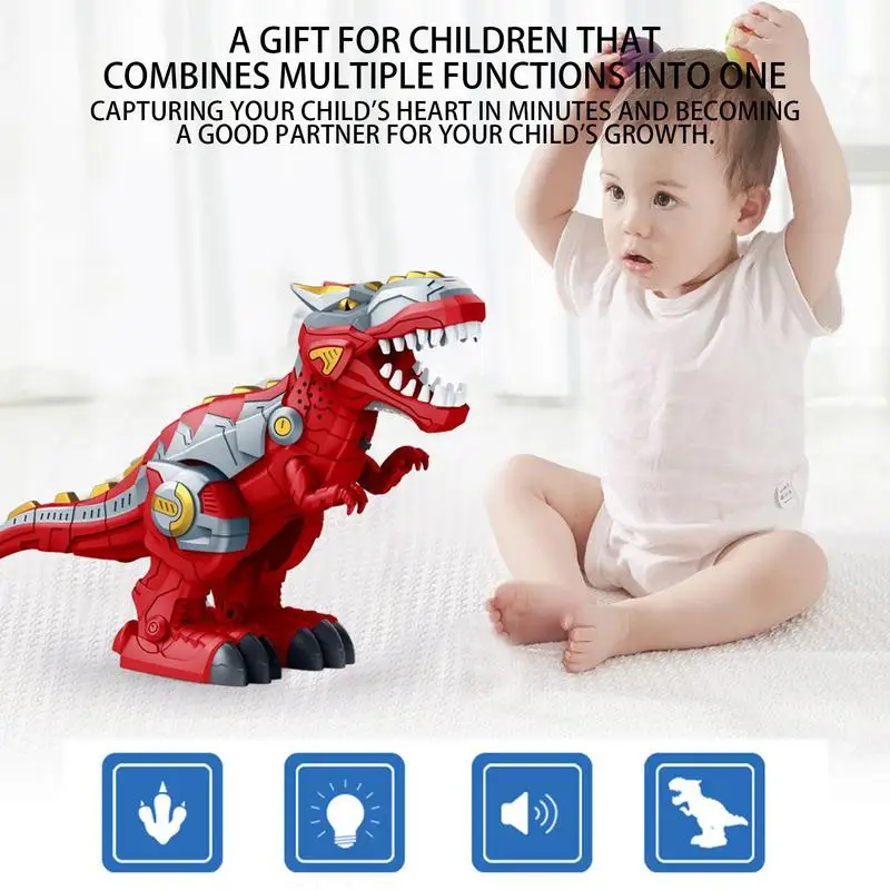 Robot Dinosaur Toys Realistic Dinosaur Figurine Toy Laying Egg Tyrannosaurus Rex Model Interactive Prehistorical Dinosaur Toy