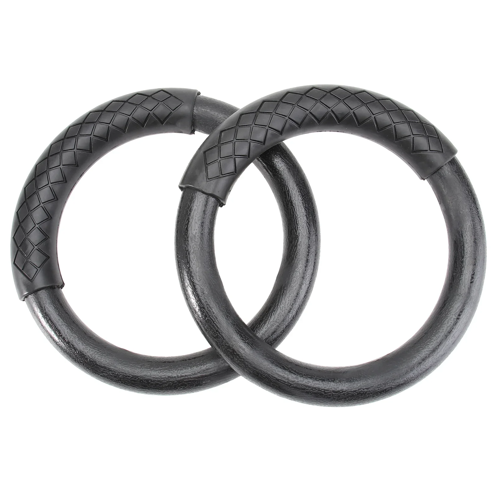 

1 Pair ABS Gymnastic Ring Fitness Rings Workouts Ring Home Fitness Ring Pro Gym Ring for Fitness Use (Black)