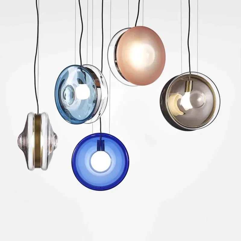 modern indoor pendant lights claro azul cinza rosa cognac vidro para sala de jantar cabeceira cozinha lampada e27 dropshipping 01