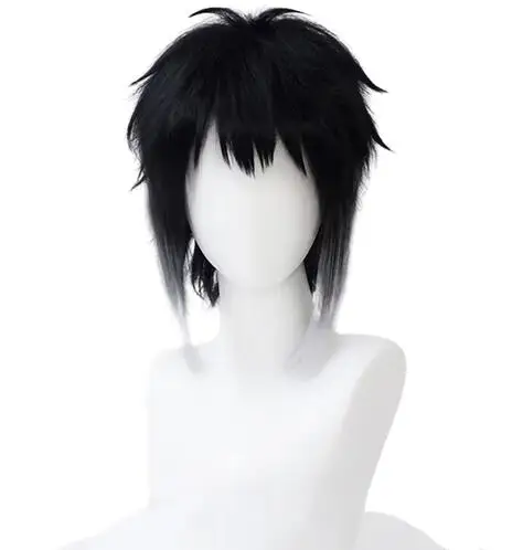 Bungo Bungou Stray Dogs Wigs Ryunosuke Akutagawa Wig Short Black Silver Gray Heat Resistant Hair Anime Cosplay Wig