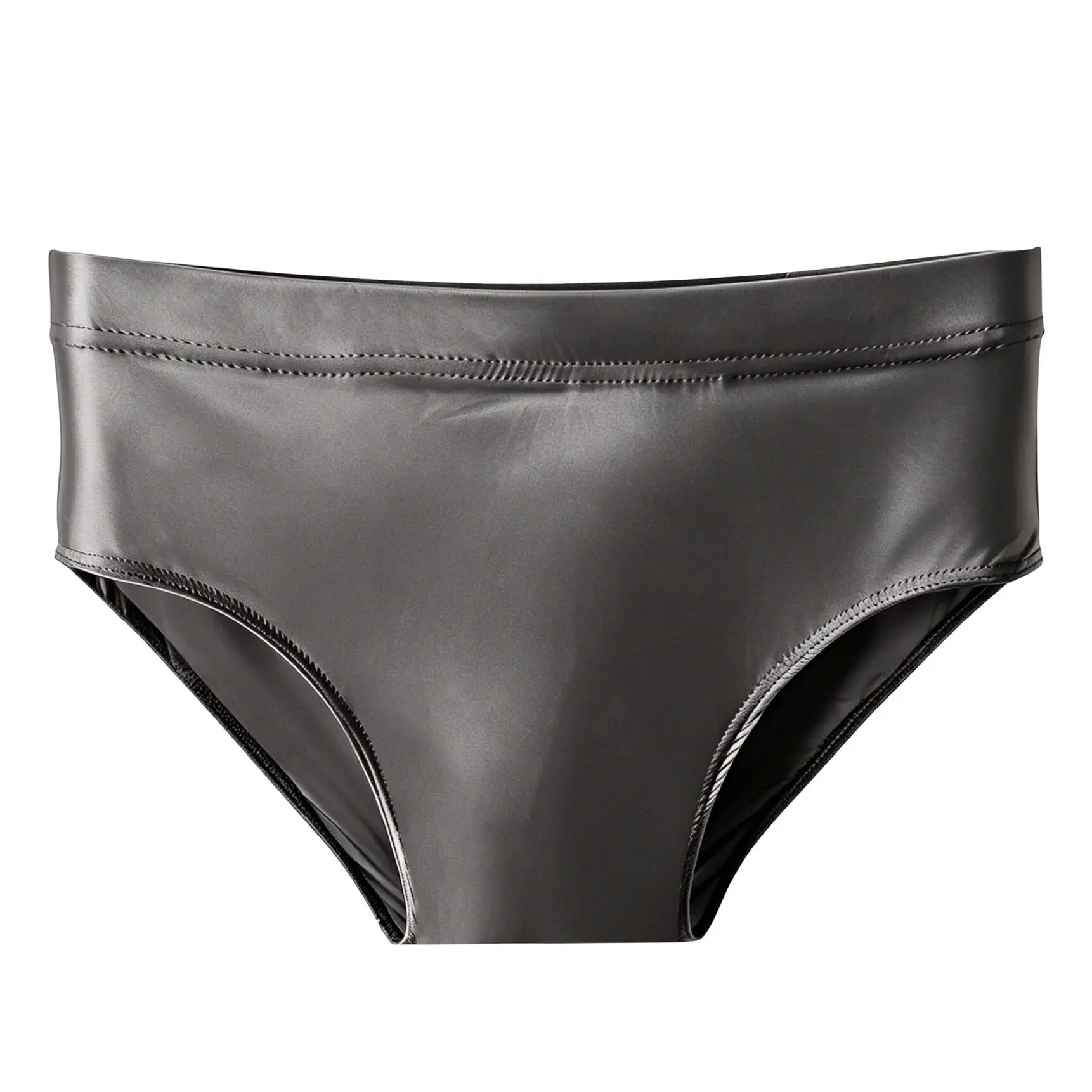 Men Seamless One-Piece Briefs Shiny Silky High Elastic Trunks Sports Tight Panties Plus Size Transparent Low Waist Men Underwear view 4