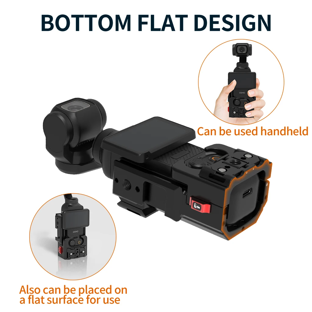 BGNing Erweiterungsadapter Schutzrahmen Halterung Kaltfuß-Schnellverschluss-Halterung für DJI Osmo Pocket 4 Kamerakäfig – Detail 5