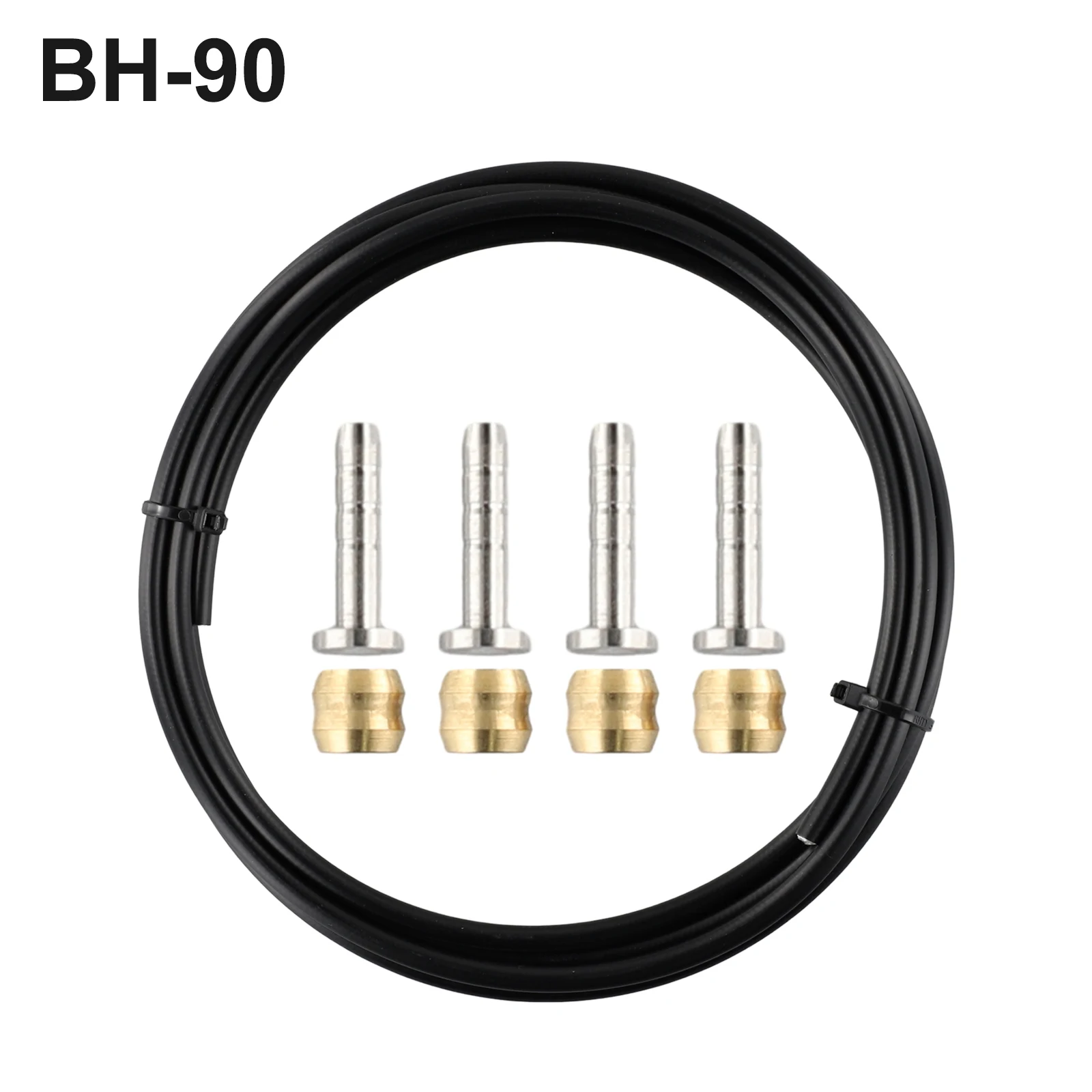 Bike Hydraulic Brake Hose Set with BH 90 and BH 59 Connectors for Shimano Models 2 5m SMBH59BH90 Olive and Connector Insert - Image 4