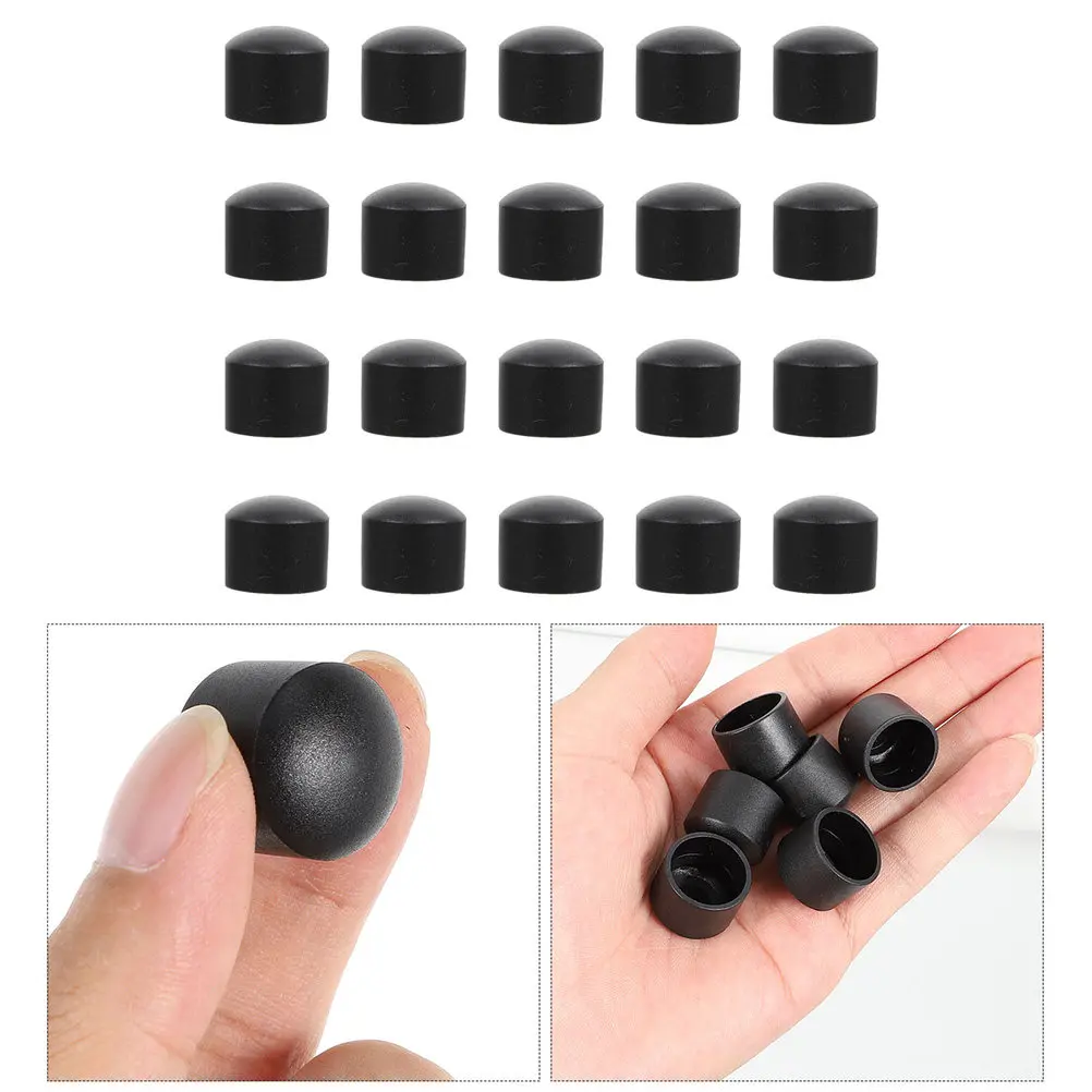 

20Pcs Plastic Foosball Caps Black Football Machine Pipe Covers Table Football Parts Protective Covers Foosball Table Caps