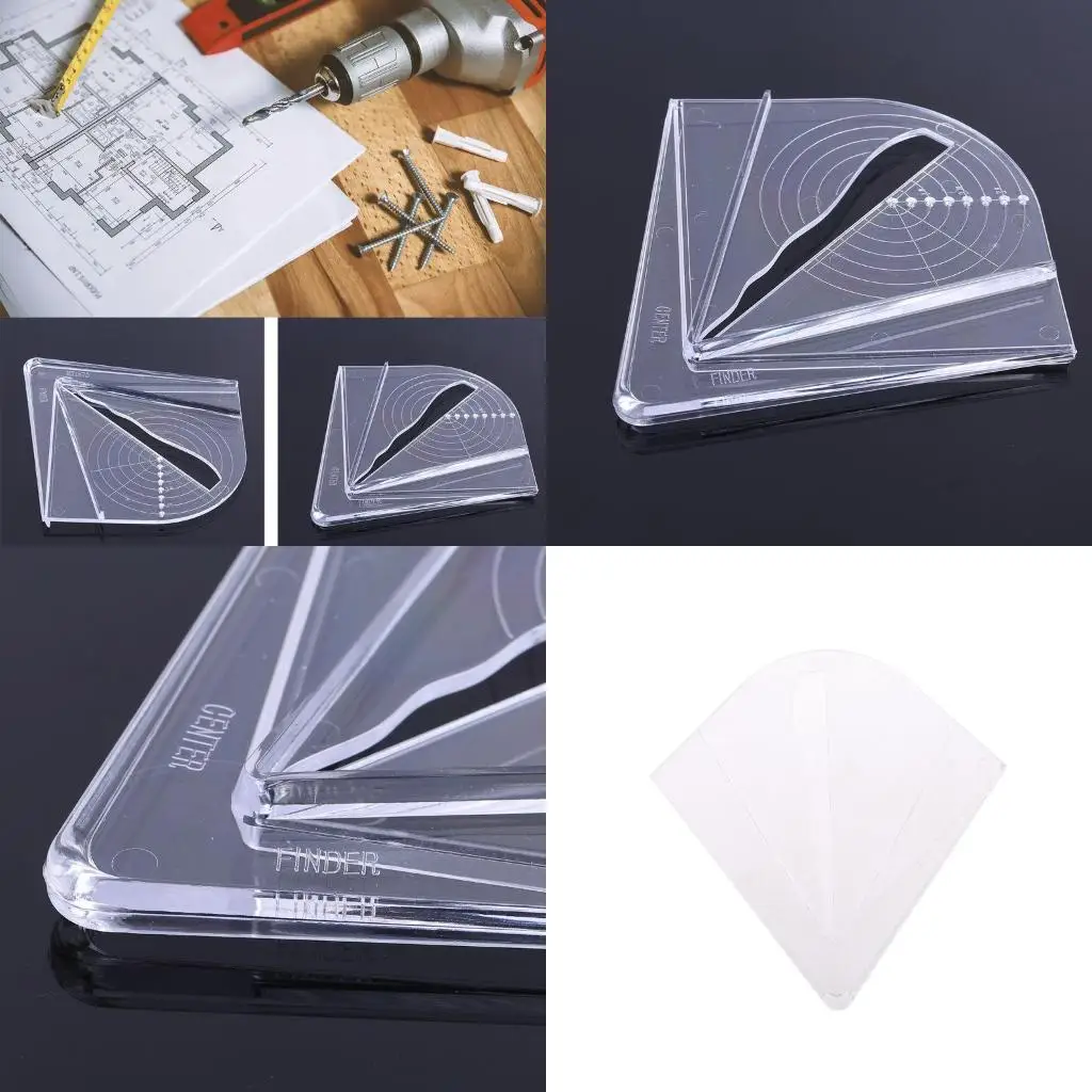 مسطرة قياس النجارة مكتشف مركز بلاستيكي لمربع دائري مثمن سداسي عالي الجودة #1