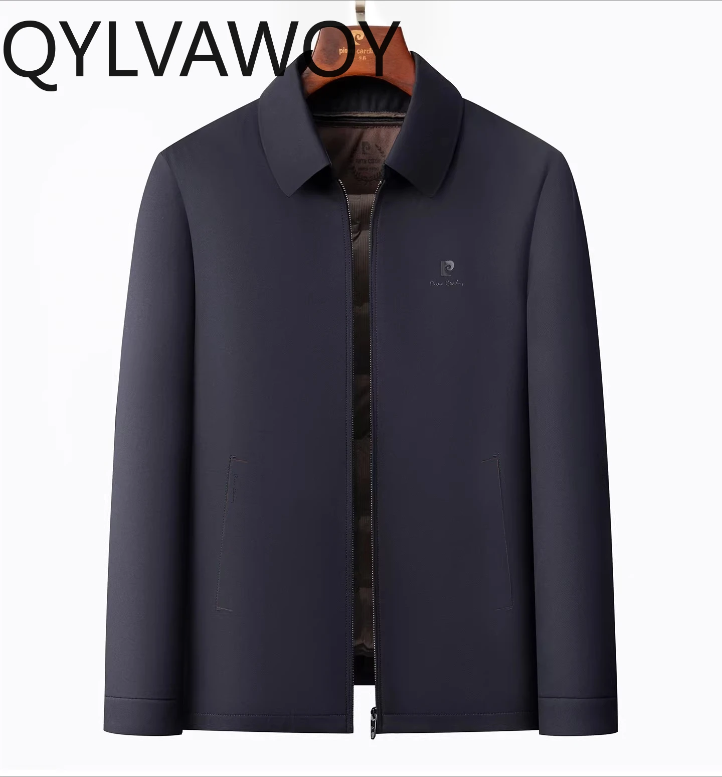 QYLVAWOY Man Jacket New Autumn Winter Jackets for Man Detachable Goose Down Inner Liner Lapel Jacket High-Quality Men's Clothing