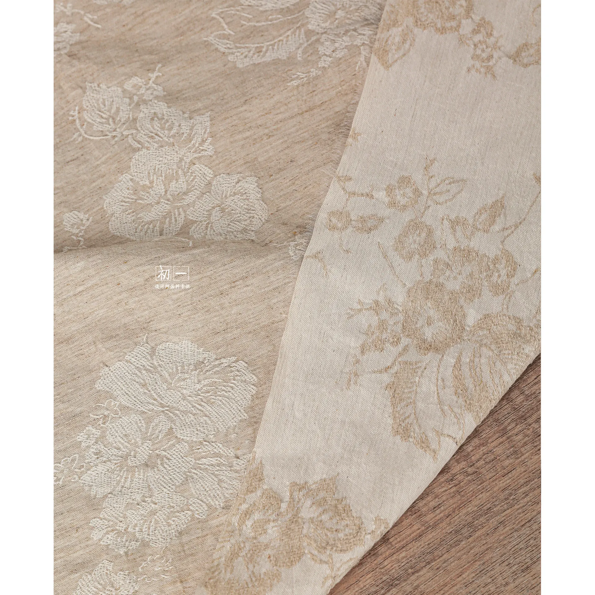 M030 Linen Plum Embroidery Cotton Linen Natural Environmental Shirt Business Suit and Dress Linen Fabric Clothing Designer