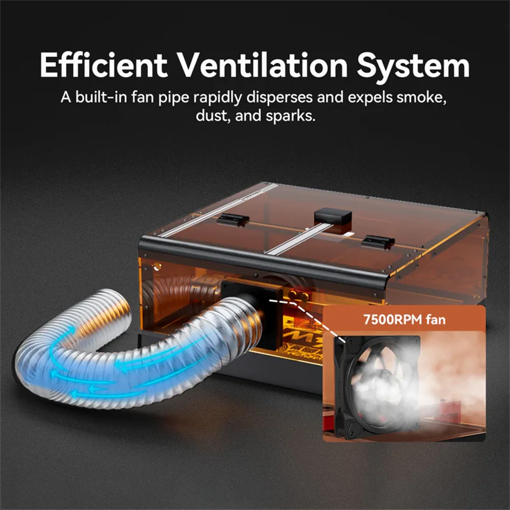 AtomStack A24 Ultra 120W Laser Engraving Engraving Cutting For Wood Acrylic Leather Stone Metal with B3 Enclosure And Camera