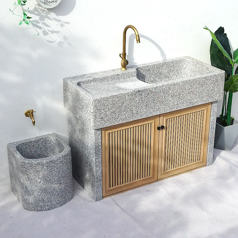

Marble laundry pool with washboard basin courtyard sink garden integrated natural stone 2025 new