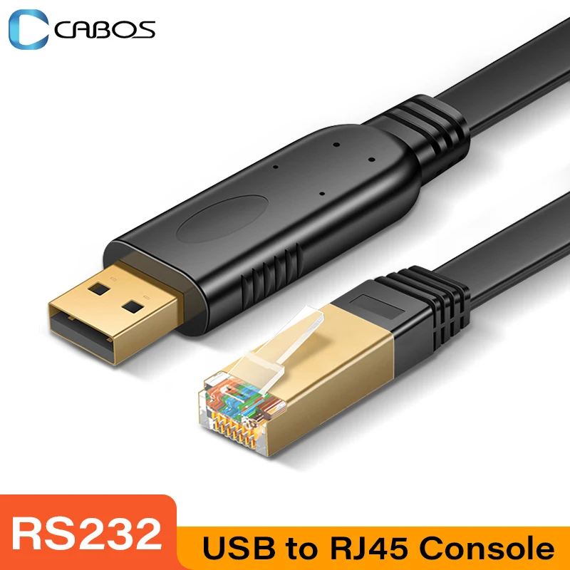 USB to RJ45 Console Cable RS232 Serial Adapter RJ 45 8P8C USB Console Cable for Computer Laptop Switch Router Server Converter