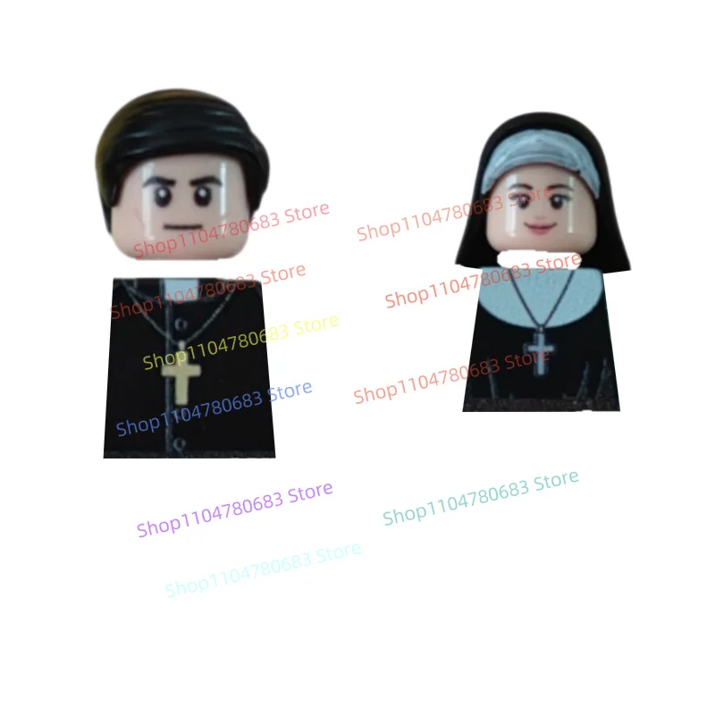 New MOC Mini Figures, Clergy of Monastery, Monk & Nun, Building Toy, Collectible, Ornament, Holiday Gift