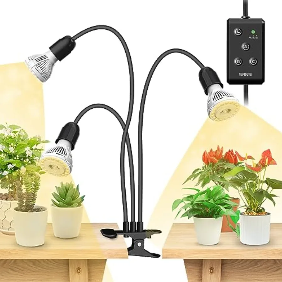 

Indoor plant growing: LED grow light, aluminum alloy body, black, lifetime free bulb replacement and 450W full spectrum with 3-