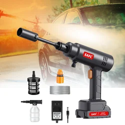 60Bar 200W Wireless High Pressure Car Wash Water Spay Gun Portable Washer Rechargeable Mini Washing With 20000mah Battery