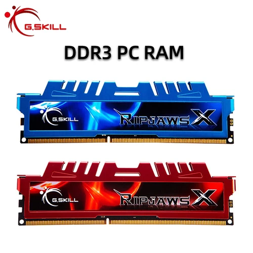 G.SKILL-módulo de memoria de escritorio Ripjaws X DDR3, 8GB, 1333MHz, 1600MHz, 1866MHz, 240 pines, 1,5 V RAM, PC3-10600, 12800, doble canal