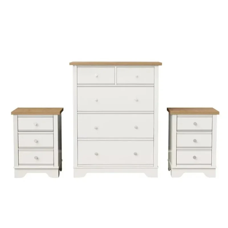 

Creamy Scandinavian Simple Five Drawer Locker Light Luxury White Furniture Bedroom Bedside Table