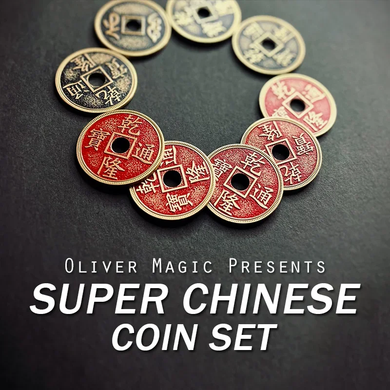 Super Chinese Coin Set by Oliver Magic Morgan Size Coin Magic Tricks Close up Stage Magia Magie Magicians Prop Accessory