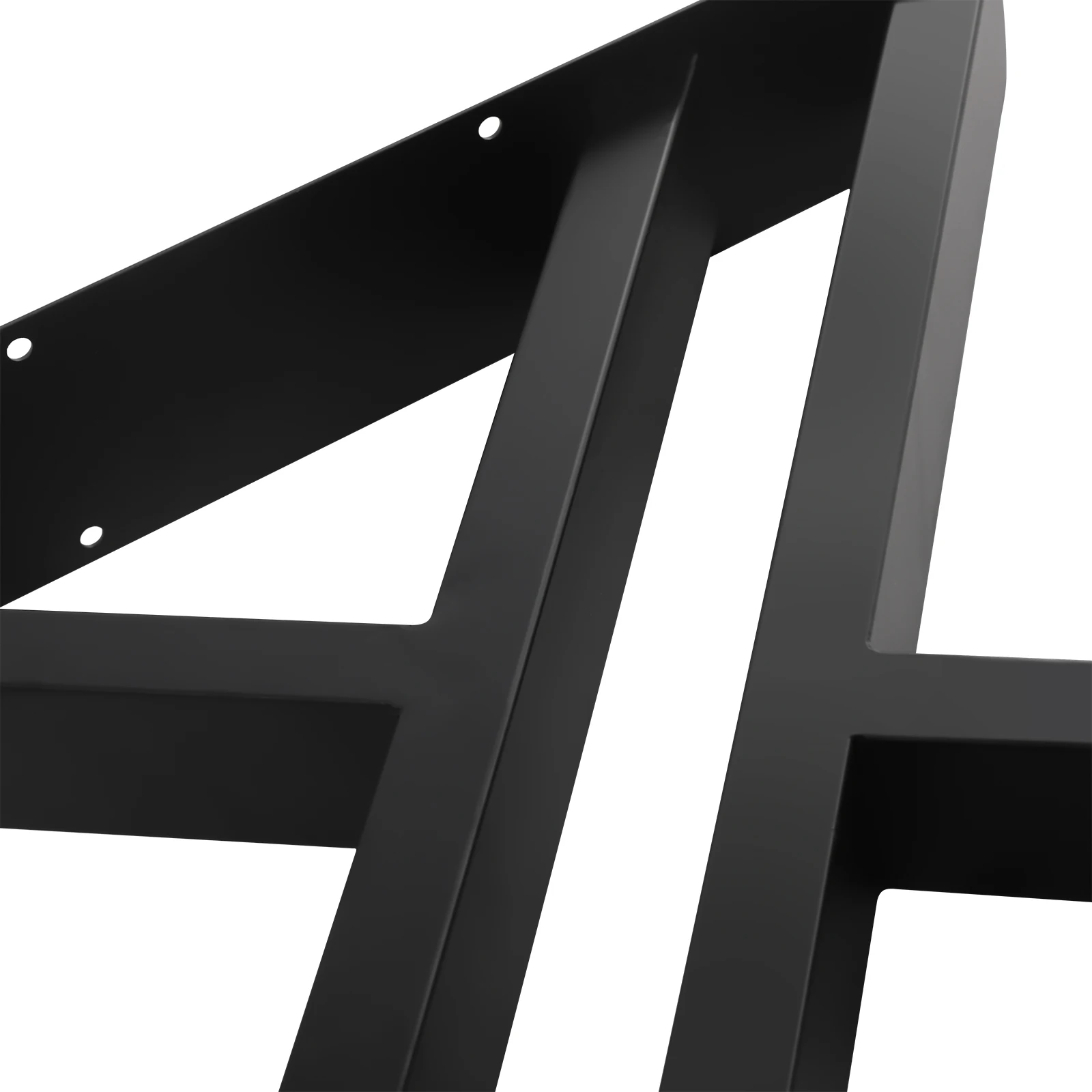 2 Stück X-förmige schwarze 16-Zoll-Vierkantrohr-Möbelbeine, moderne Metall-Couchtischbeine, industrielle, robuste Metall-Schreibtischbeine – Detail 17