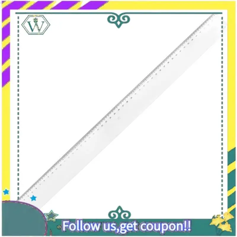 NEW 50Cm Clear Plastic Measuring Long Straight Centimeter Ruler