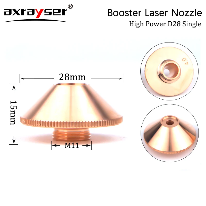 Booster Laser Nozzle Single HANS D28 H15 High Power Precitec Fiber Cutting Head Pressure Boost 7.0 8.0 9.0 Caliber Consumable