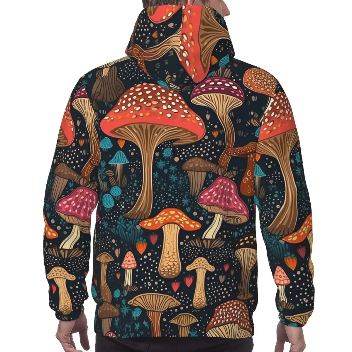 Psychedelic Magic Mushrooms Print Lava Hoodie Hip Hop Pullover Autumn Winter Men's Women's Sweatshirts Long Sleeve Tops