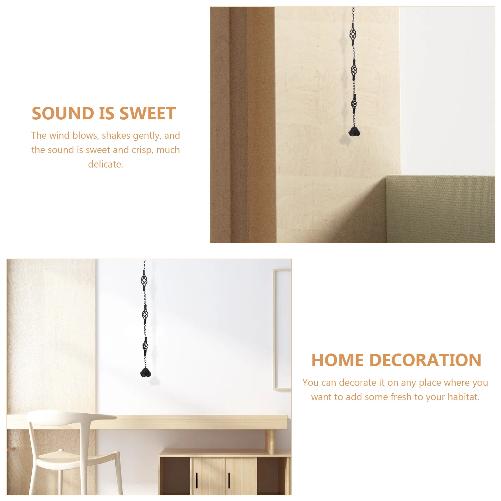 

Wrought Iron Wind Chime Pendant Retro Chimes Rural Back Door Bell Outdoor Decoration Front Habitat