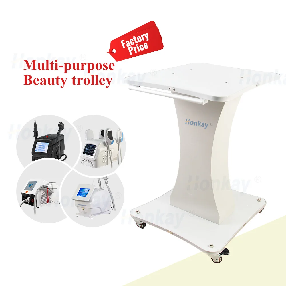 Mesa móvil para salón de belleza, carrito de almacenamiento, equipo de belleza, estante para instrumentos, carga máxima de 80kg para barbería, Spa