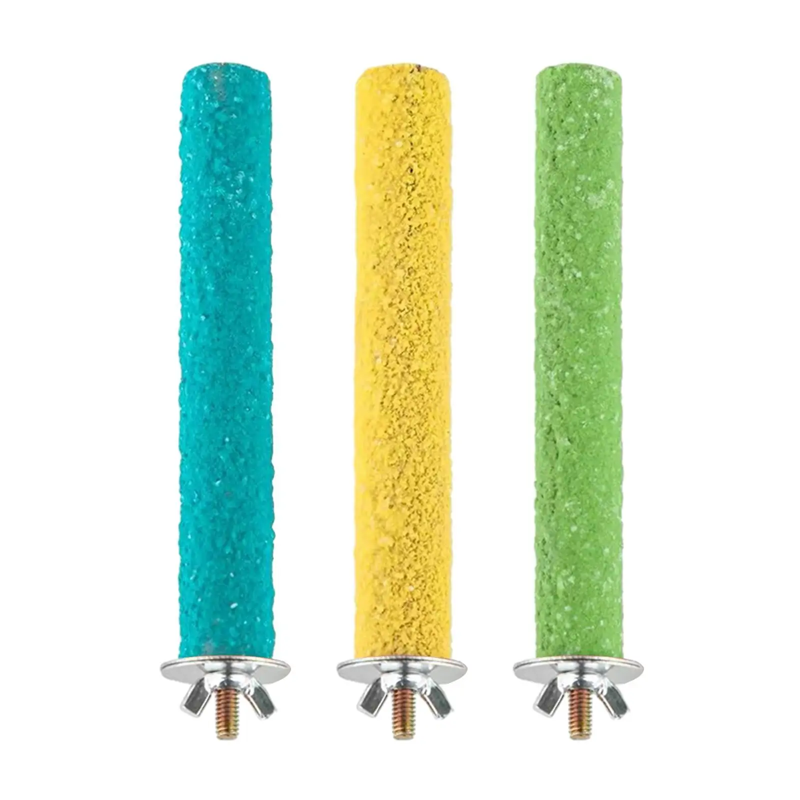 Soporte para perca de pájaro, accesorios para jaula de pájaros, poste de estación, perca para cacatúas, guacamayos para pájaros pequeños, Conures canarios, 3 piezas