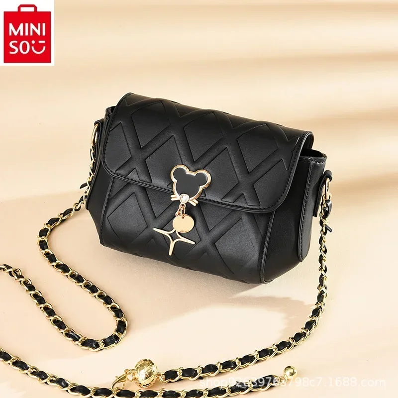 MINISO Disney Mickey Fashion Borsa a catena da donna Studente Dolce e versatile Borsa quadrata piccola a tracolla di alta qualità