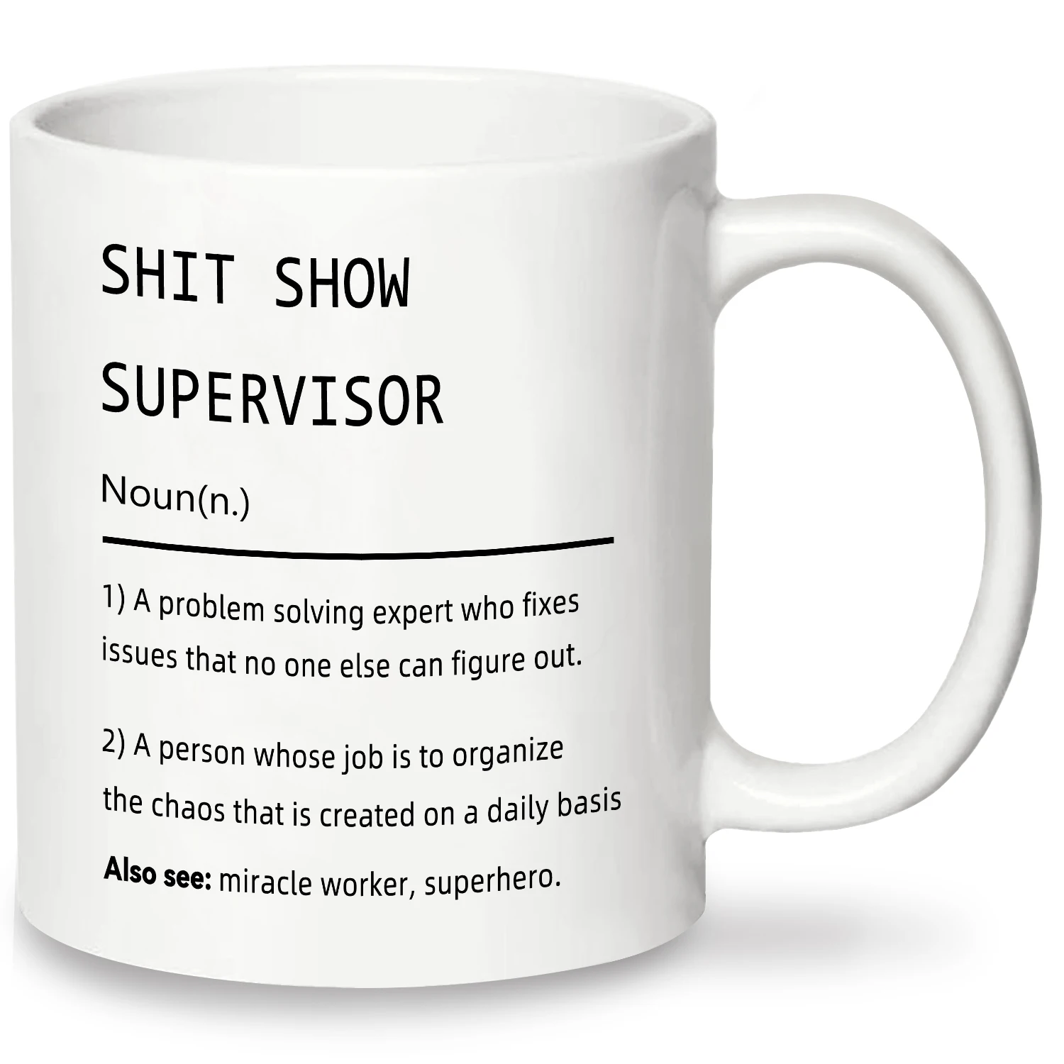 Taza de espectáculo de mierda, taza de Supervisor de espectáculo de mierda, regalo para mi jefe, regalo de pesebre del equipo, regalo de Director, regalo de agradecimiento de jefe, 11oz, 1pc