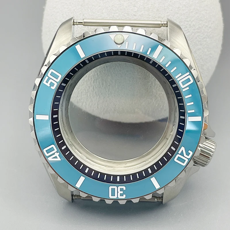 

42mm NH35 Case SKX007 Watch Case Ceramic Bezel Insert Ring Dome Double Sapphire Glass For 7S26 4R NH35 NH36 Movement 28.5mm dial