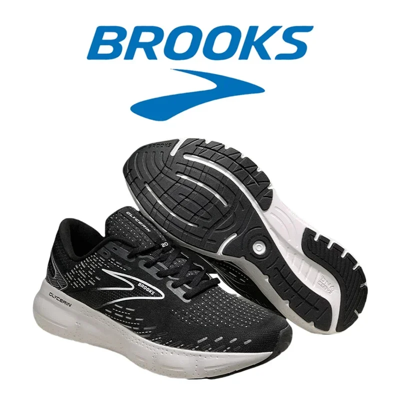 BROOKS Glycerin 20 New Trendy Sports Shoes for Men Long-distance Running Shoes Lightweight and Wear-resistant Casual Shoes