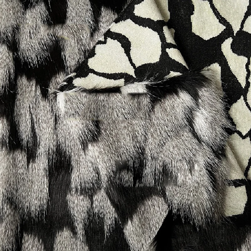 

Gray mottled Jacquard Plush Fabric - for Clothing Outerwear, Pillow & Crafts DlY Sewing Designer Cloth (by Meter)