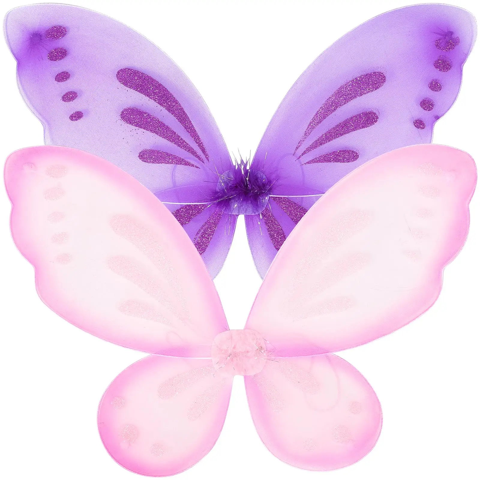 

2 Pcs Butterfly Fairy Wings Butterflies Costume Accessory for Kids Outfits Girls Pink Accessories Movable